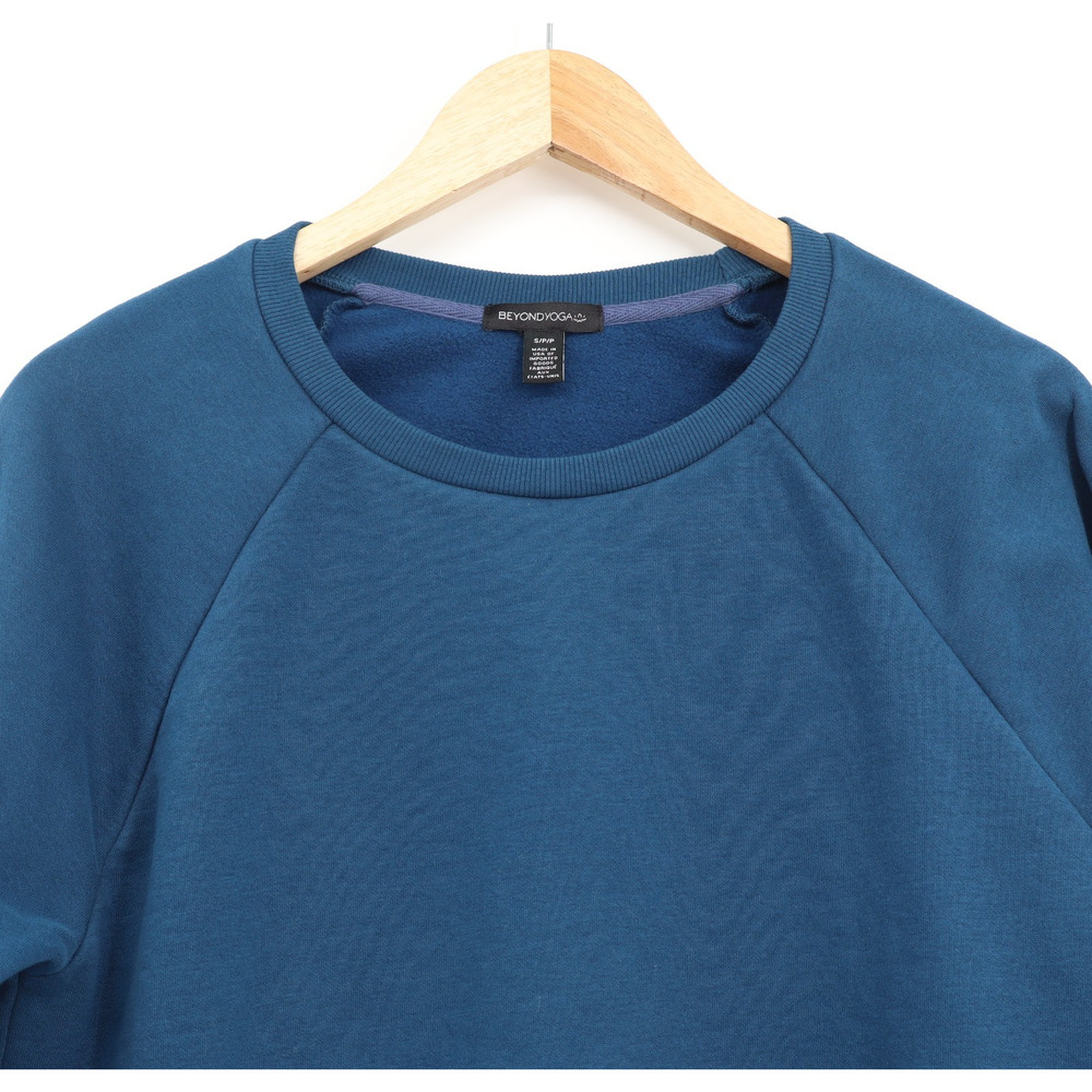 Beyond Yoga Women's Uplift Cropped Pullover Sweatshirt Blue Gem Sz S - Picture 3 of 8
